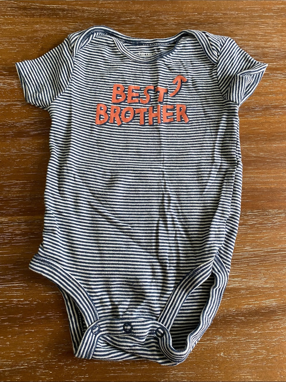 Carter's 12 Month Navy Stripe 'Best Brother' One-Piece Bodysuit